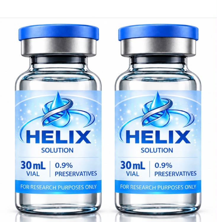 Two HELIX Solution 30 mL glass vials