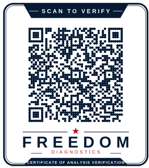 Freedom Diagnostics certificate verification QR code